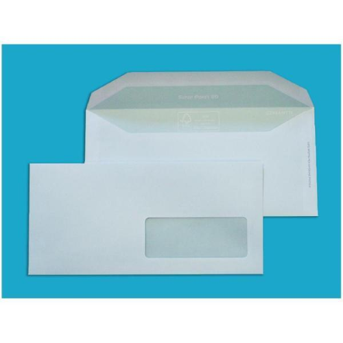 BLASETTI BUSTE DI CARTA CON FINESTRA 110X230 mm 80 GR COL. BIANCO CONF 500 Pz.